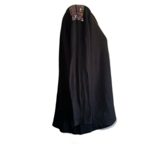 Lane Bryant Top Black with Sequins 14 16 - Picture 7 of 9